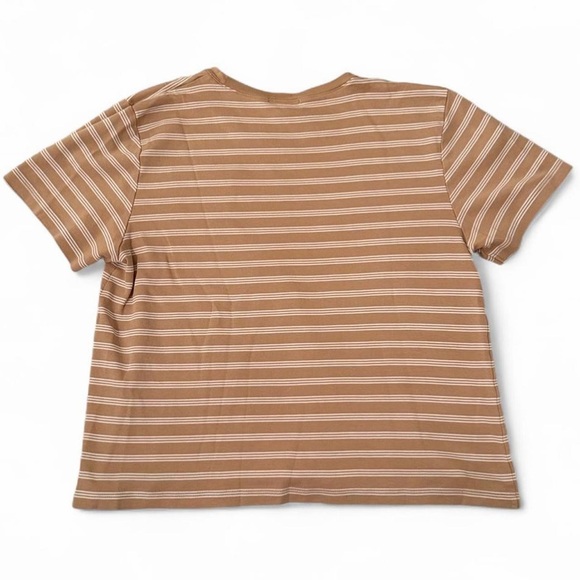 LAKE Pima Crew Wide Leg Pajama Set Sandstone Mixed Stripe - Picture 6 of 15